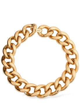 Isabel Marant: Links chunky chain collar necklace - Altın Rengi - women_0 | Luisa Via Roma