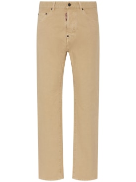 Dsquared2: 642 cotton pants - Beige - men_0 | Luisa Via Roma