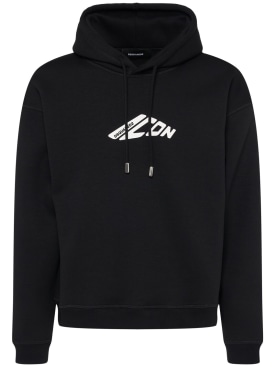 Dsquared2: Icon logo hoodie - Siyah - men_0 | Luisa Via Roma