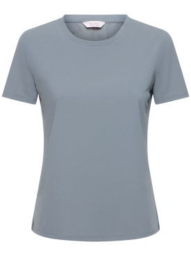 Max Mara: Bugia jersey t-shirt - Light Grey - women_0 | Luisa Via Roma
