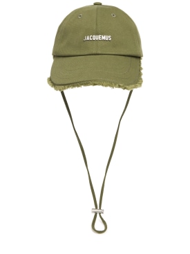 Jacquemus: La Casquette Artichaut棉质帽子 - 卡其色 - men_0 | Luisa Via Roma