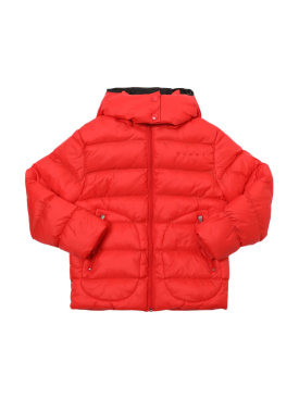 Marni Junior: Poly puffer jacket - Red - kids-girls_0 | Luisa Via Roma