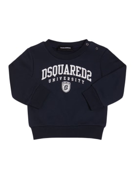 Dsquared2: Bedrucktes Sweatshirt aus Baumwolle - Blau - kids-girls_0 | Luisa Via Roma