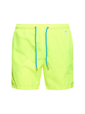 Mc2 Saint Barth: Pantone ultra light tech swim shorts - Neon Yellow - men_0 | Luisa Via Roma