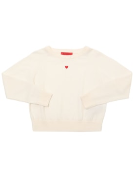 MAX&Co.: Wool knit sweater - White - kids-girls_0 | Luisa Via Roma