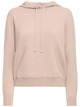Max Mara: Tenente hooded wool & cashmere sweater - Taupe - women_0 | Luisa Via Roma