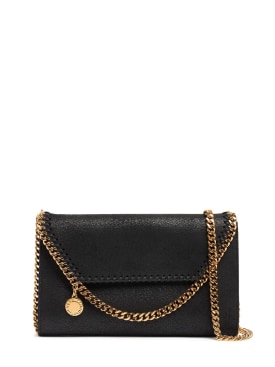 Stella McCartney: Mini Falabella faux leather bag - Black - women_0 | Luisa Via Roma