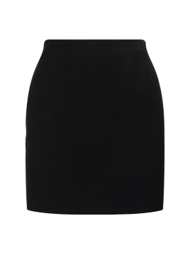 Alessandra Rich: Wool mini skirt - Black - women_0 | Luisa Via Roma