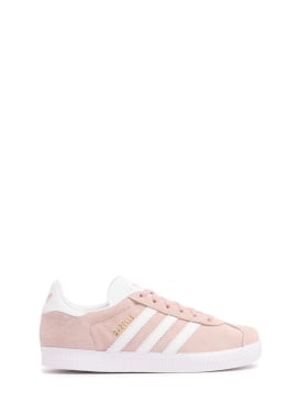 adidas Originals: Gazelle lace-up sneakers - Light Pink - kids-girls_0 | Luisa Via Roma