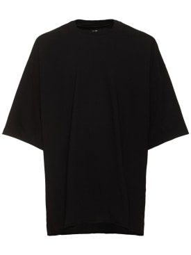Rick Owens: Camiseta de algodón jersey - Negro - men_0 | Luisa Via Roma