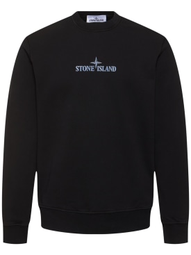 Stone Island: Crewneck sweatshirt - ブラック - men_0 | Luisa Via Roma