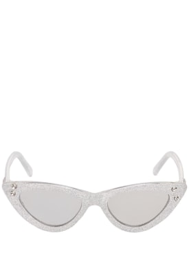 Monnalisa: Glittered sunglasses - Grey - kids-girls_0 | Luisa Via Roma