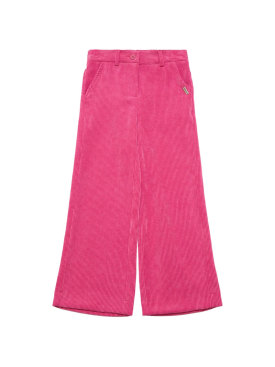 Monnalisa: Poly blend corduroy pants - Fuchsia - kids-girls_0 | Luisa Via Roma