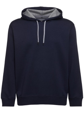 Brunello Cucinelli: Leisure sweatshirt - Blue - men_0 | Luisa Via Roma