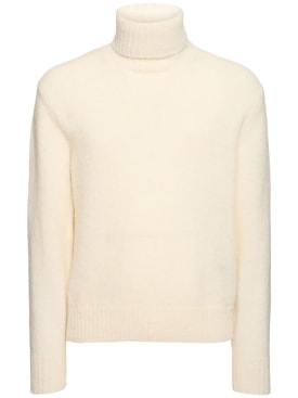 Tom Ford: Alpaca blend turtleneck sweater - White - men_0 | Luisa Via Roma