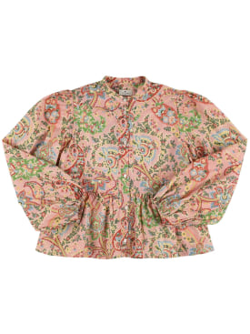 Etro: Camisa de popelina de algodón estampada - Rosa/Multicolor - kids-girls_0 | Luisa Via Roma
