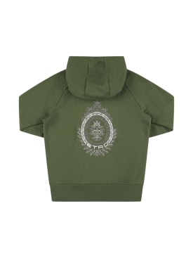 Etro: Hoodie aus Baumwolljersey mit Stickerei - Grün - kids-boys_0 | Luisa Via Roma