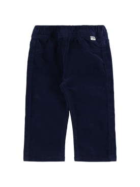 Il Gufo: Pantaloni in cotone millerighe stretch - Blu - kids-girls_0 | Luisa Via Roma