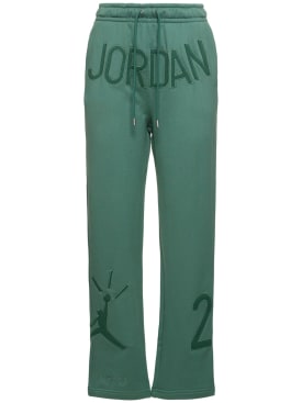 Nike: Jordan x Nina Chanel Abney sweatpants - Green Stone - women_0 | Luisa Via Roma