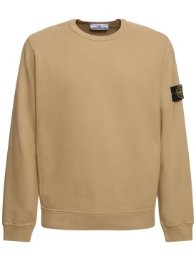 Stone Island: Crewneck sweatshirt - Biscuit - men_0 | Luisa Via Roma