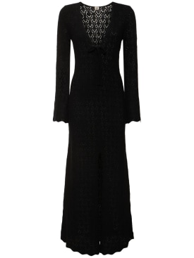 The Garment: Canada wool crochet long dress - Black - women_0 | Luisa Via Roma