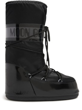 Moon Boot: Moon Boot Glance in nylon impermeabile - Nero - men_0 | Luisa Via Roma