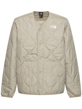 The North Face: Ampato collarless quilted jacket - Clay Grey - men_0 | Luisa Via Roma