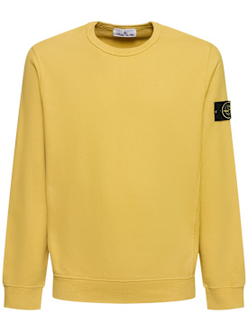 Stone Island: Crewneck sweatshirt - Ocker - men_0 | Luisa Via Roma