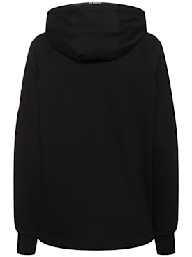 C.P. Company: Light fleece cotton hoodie - Black - women_0 | Luisa Via Roma