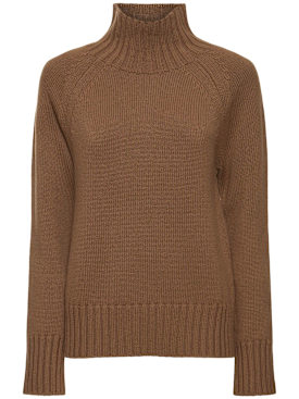 'S Max Mara: Mantova knit turtleneck sweater - Brown - women_0 | Luisa Via Roma