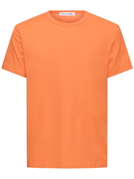 Comme des Garçons Shirt: T-shirt en coton à logo CDG - Orange - men_0 | Luisa Via Roma