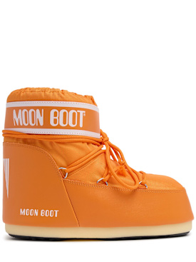 Moon Boot: Logo waterproof nylon low Moon Boots - Sunny Orange - men_0 | Luisa Via Roma