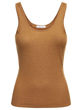 Max Mara: Dinda cashmere knit top - Camel - women_0 | Luisa Via Roma