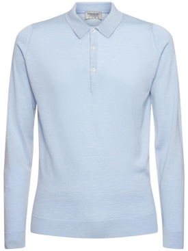 John Smedley: Strickpullover aus Wollmischung „Belper“ - Hellblau - men_0 | Luisa Via Roma