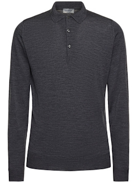 John Smedley: Strickpullover aus Wollmischung „Belper“ - Schwarz/Grau - men_0 | Luisa Via Roma