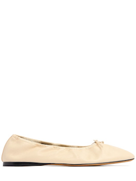 The Row: 10毫米Hereditas皮革芭蕾平底鞋 - Toile - women_0 | Luisa Via Roma