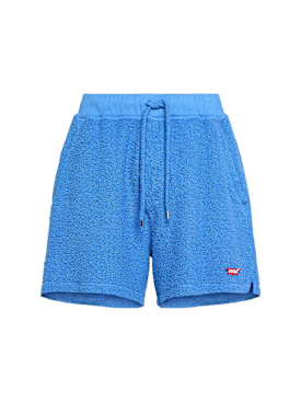 Dsquared2: Cotton sport shorts - Cerulean Blue - men_0 | Luisa Via Roma