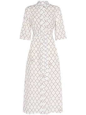 Daniel プリント柄コットンポプリン ロングドレス - Max Mara