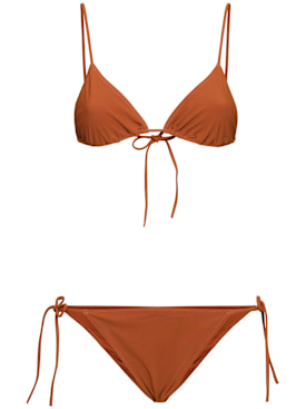 Lido: Venti self-tie triangle bikini - Terracotta - women_0 | Luisa Via Roma