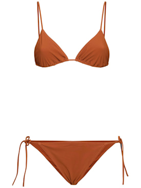 Lido: Venti self-tie triangle bikini - Terracotta - women_0 | Luisa Via Roma