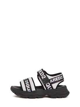 Dsquared2: Poly strap sandals w/logo - White - kids-boys_0 | Luisa Via Roma