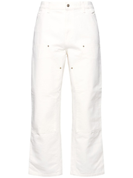 Carhartt WIP: L32 Double knee organic cotton jeans - Wax Rinsed - men_0 | Luisa Via Roma