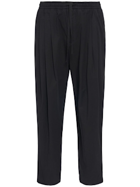 Dolce&Gabbana: Extra fine popeline pants - Black - men_0 | Luisa Via Roma