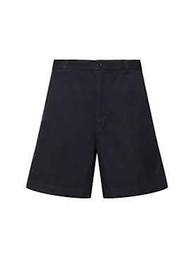 ASPESI: Garment dyed cotton &  linen shorts - 85098 - men_0 | Luisa Via Roma