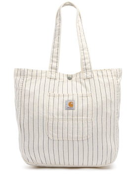 Carhartt WIP: Hendry cotton tote bag - Wax/Navy - women_0 | Luisa Via Roma