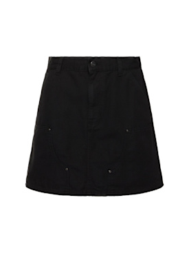 Carhartt WIP: Falda de algodón - Black Stone Was - women_0 | Luisa Via Roma