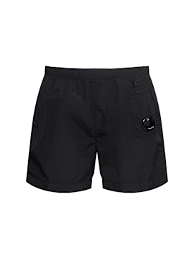 C.P. Company: Lens swim shorts - Black - men_0 | Luisa Via Roma