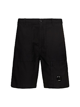 C.P. Company: Lens shorts - Black - men_0 | Luisa Via Roma