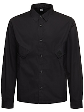 C.P. Company: Metropolis gabardine shirt - Black - men_0 | Luisa Via Roma