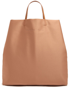 Carven: Jeanne satin tote bag - Nude - women_0 | Luisa Via Roma